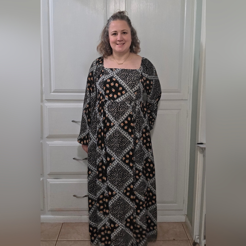 Heyson Black And Cream Patchwork Boho Maxi